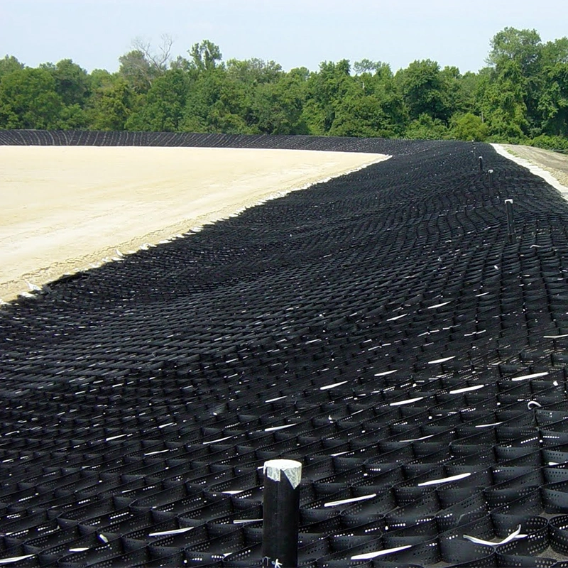 Anti corrosione 50mm Hdpe Geocell per rinforzo del suolo Road Hill Slope 2