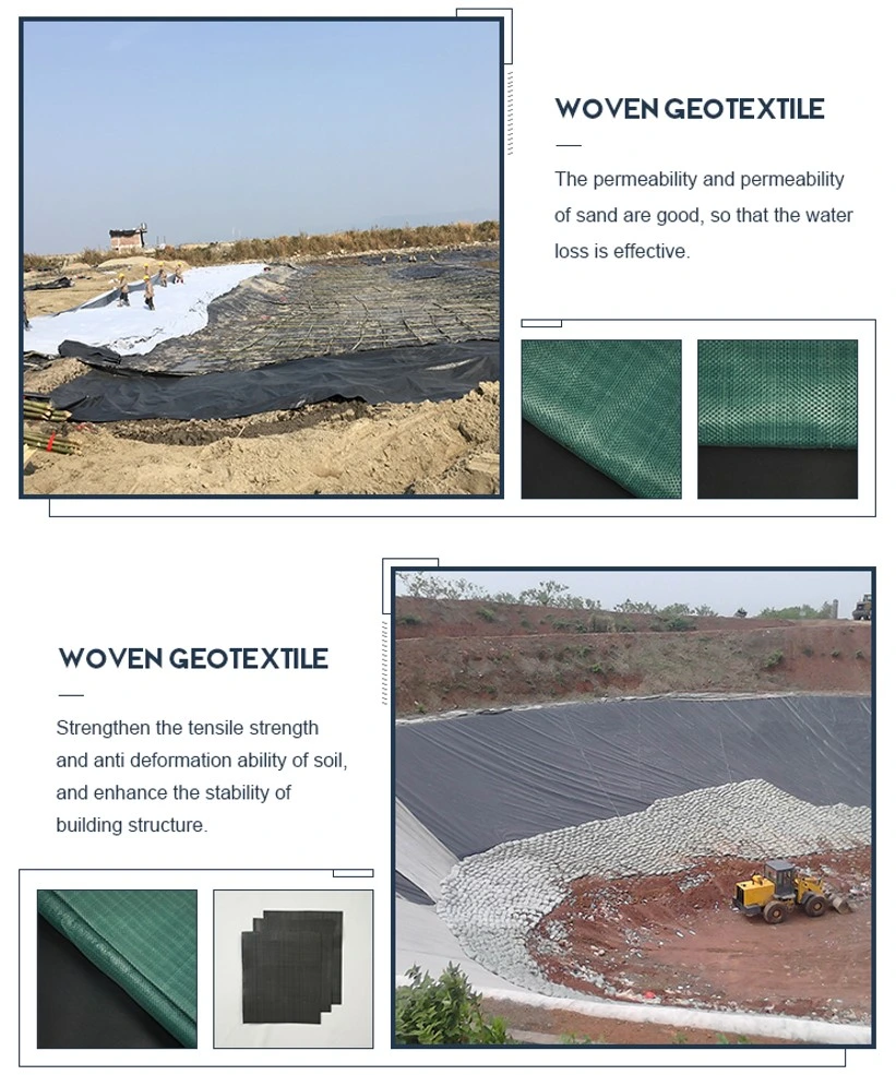 Geotessuto tessuto pp certificato di stabilizzazione del tessuto per il rinforzo del suolo 2