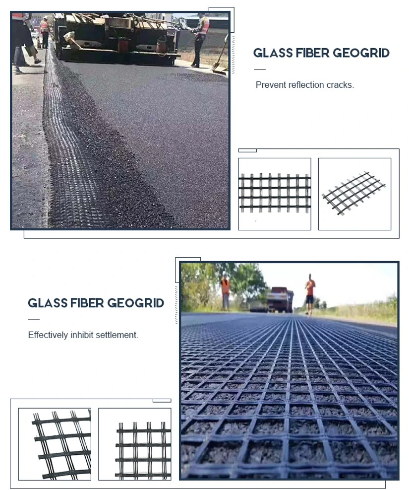 CE ISO9001 Geogrid in fibra di vetro per la costruzione di rinforzi stradali 3