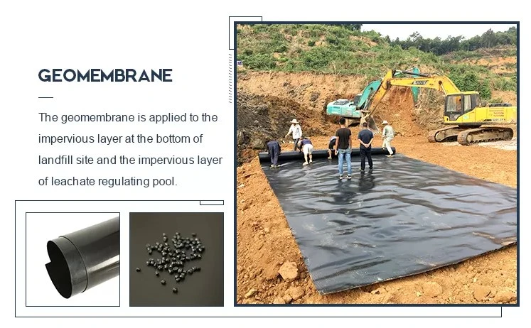 Geomembrana in HDPE impermeabile anti infiltrazione 0,2 mm - 2,5 mm per discarica 4