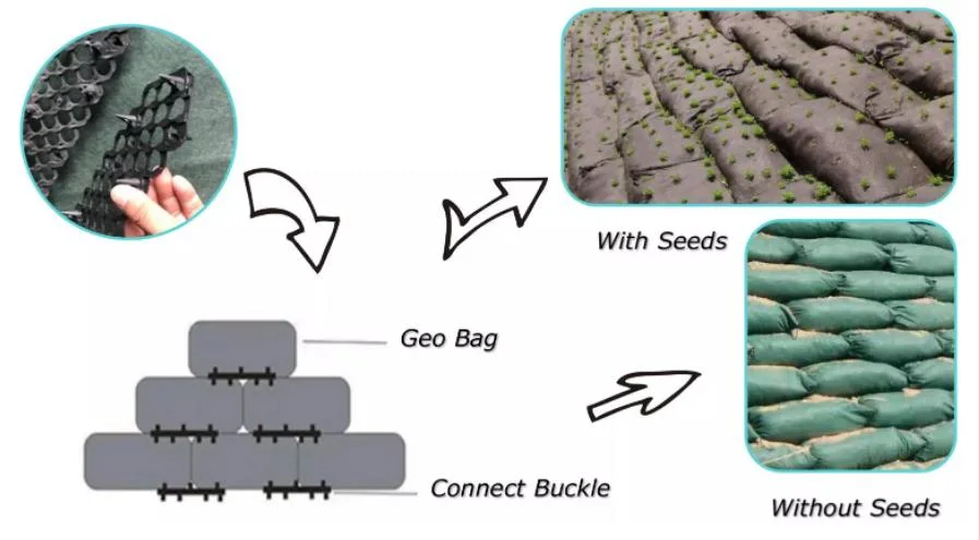 Geobag / sacchetto geotessile non tessuto / sacchetto ecologico per il ripristino ecologico 4