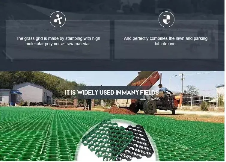 Pavimentatore di erba di plastica Griglia di erbosa Honeycomb Paving Griglia di erba per parcheggio 7