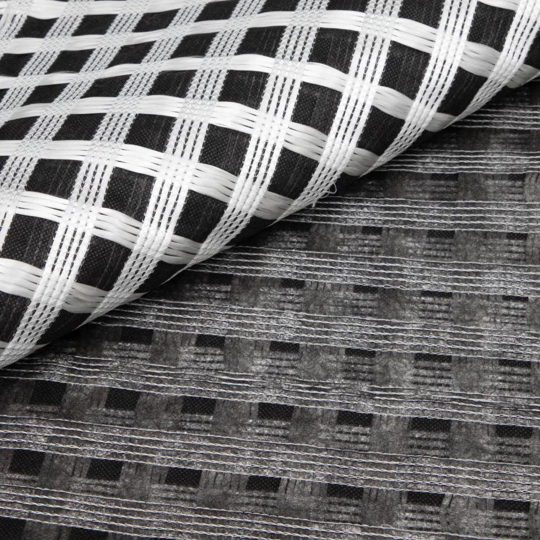 Geogrid biassiale composito in fibra di vetro con geotessile non tessuto per rinforzo del suolo/materiale da costruzione stradale Geocompos 1