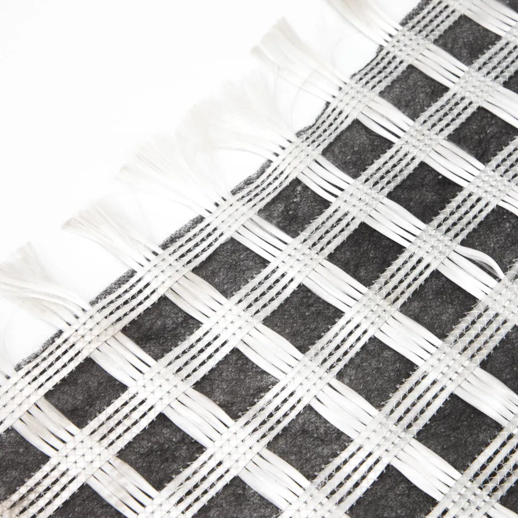 Geogrid biassiale composito in fibra di vetro con geotessile non tessuto per rinforzo del suolo/materiale da costruzione stradale Geocompos 3