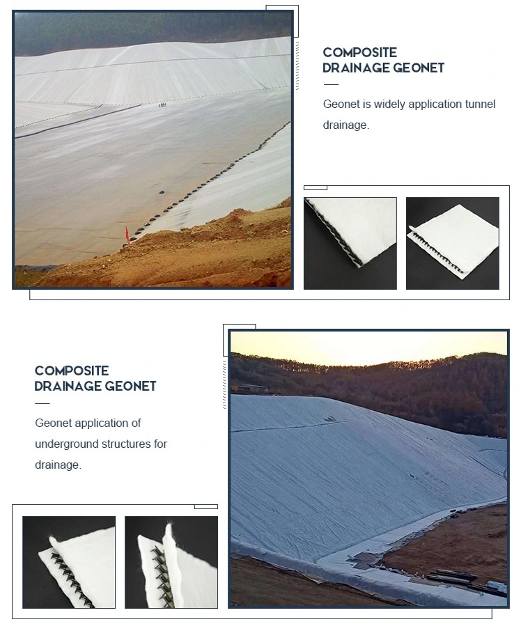 Buona conduttività idraulica rete composita di drenaggio 3D per gallerie 4