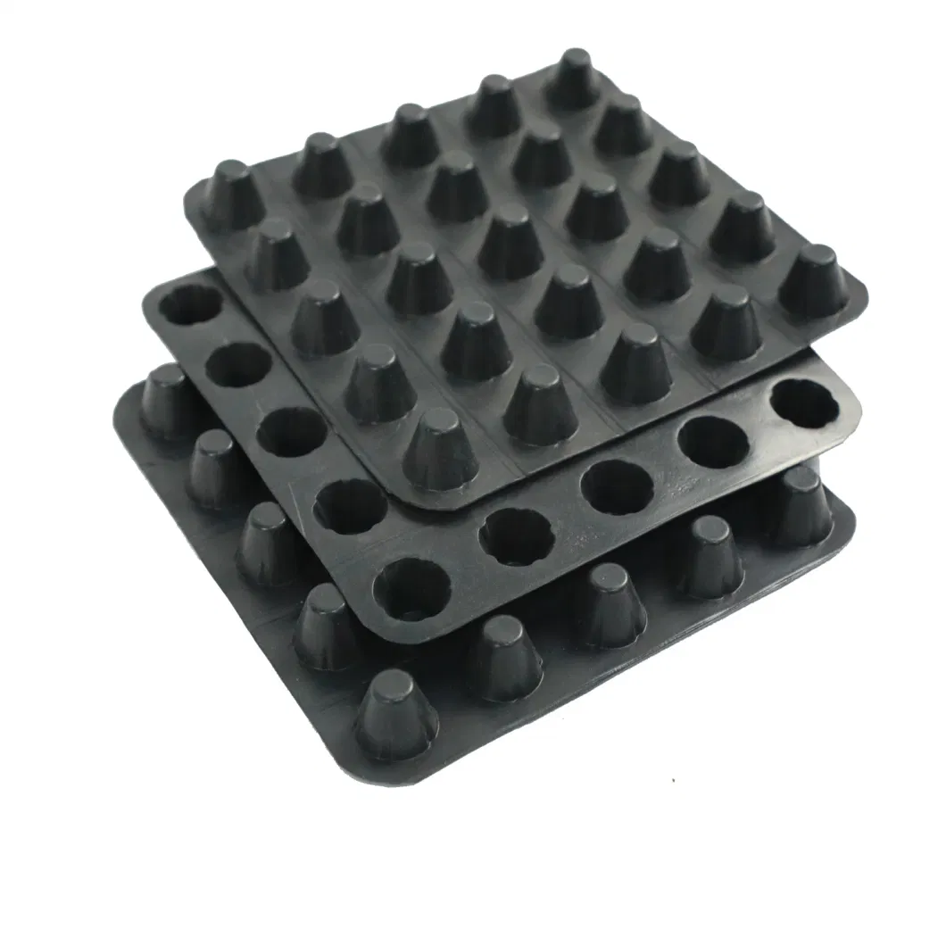 Progetto di rivestimento della membrana di drenaggio a fossette PVC Tavola di drenaggio a fossette perforata Lavoro di fondamento Soluzione idrica Soluzione idrica 12