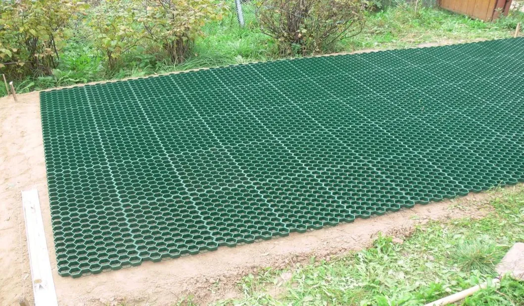 Griglia stabilizzatrice di prato in HDPE per parcheggio, tetto esterno, giardino, pavimenti permeabili, interconnessione 8