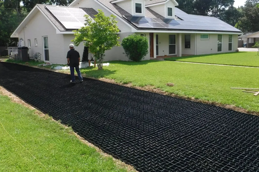 Griglia stabilizzatrice di prato in HDPE per parcheggio, tetto esterno, giardino, pavimenti permeabili, interconnessione 11