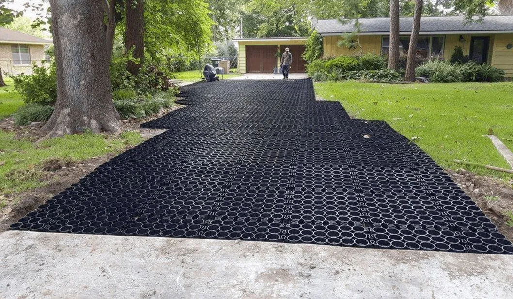 Griglia stabilizzatrice di prato in HDPE per parcheggio, tetto esterno, giardino, pavimenti permeabili, interconnessione 12