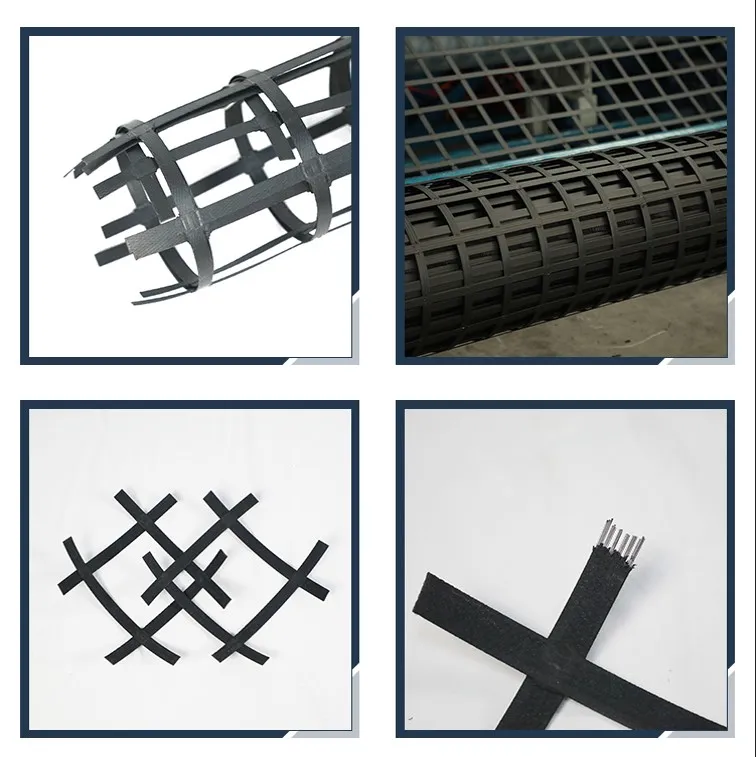 Alta resistenza alla tensione Saldatura biassiale Acciaio Terracotta plastica composita Geogrid Per la stabilizzazione del suolo, caratteristica anti-erosione 1