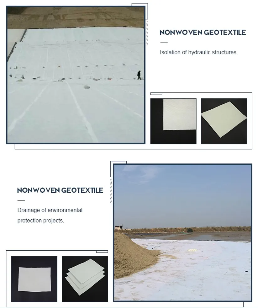Geotessuto in tessuto non tessuto spunbond Pet/PP per serbatoi, laghi artificiali, bacini di stoccaggio, discariche, filtrazione, isolamento 1