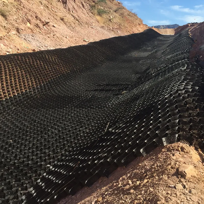 Geogriglia stradale standard ASTM in plastica a nido d'ape HDPE per ghiaia per rinforzo di muri di contenimento, protezione di pendii, vialetti, controllo dell'erosione 3