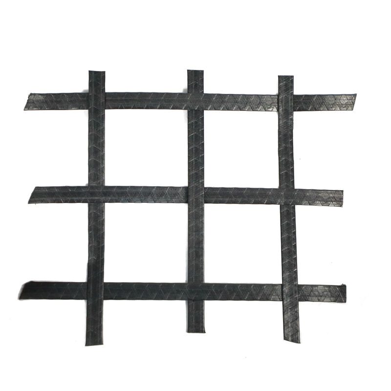 Geotessuto biassiale ad alta resistenza Geogrid dell'ANIMALE DOMESTICO del poliestere per i sottopiani della strada 50kn/M-50kn/M