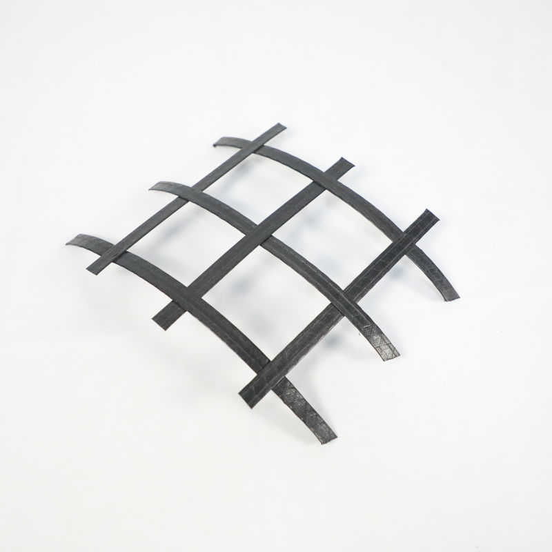 Geotessuto biassiale ad alta resistenza Geogrid dell'ANIMALE DOMESTICO del poliestere per i sottopiani della strada 50kn/M-50kn/M