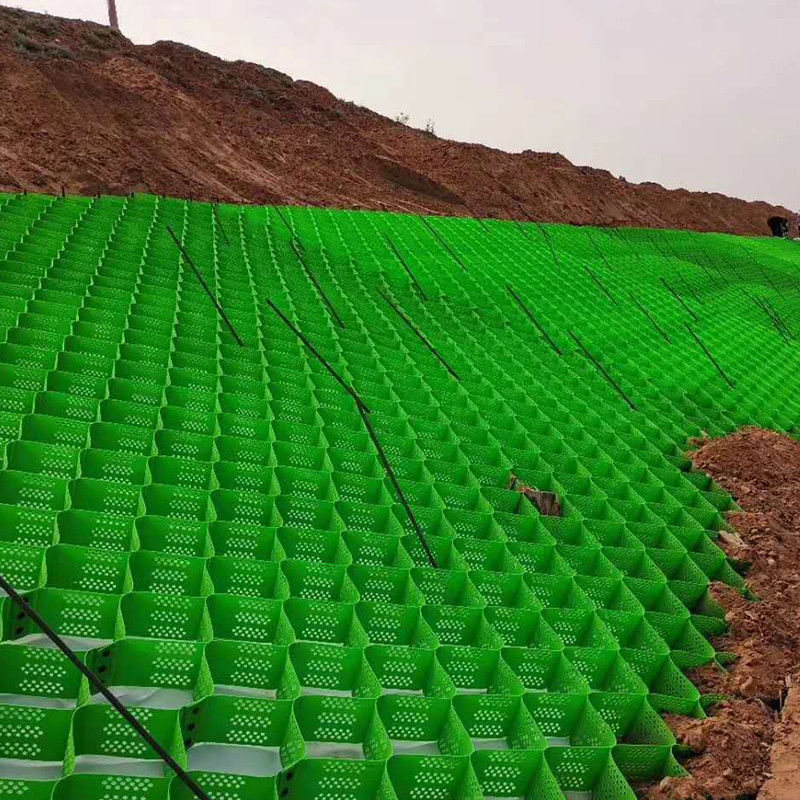 Anti corrosione 50mm Hdpe Geocell per rinforzo del suolo Road Hill Slope