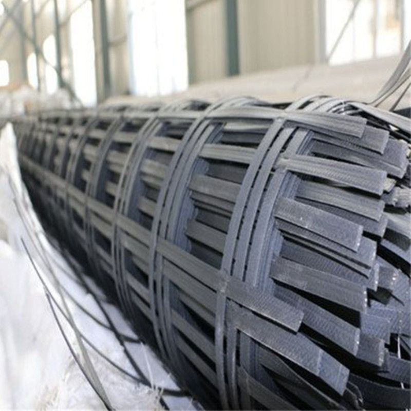 Geogrid in acciaio e plastica da 80kn con resistenza agli acidi e alle alcaline per la protezione dei pendii