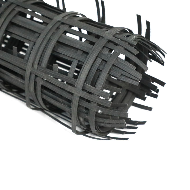 Geogrid in acciaio e plastica da 80kn con resistenza agli acidi e alle alcaline per la protezione dei pendii