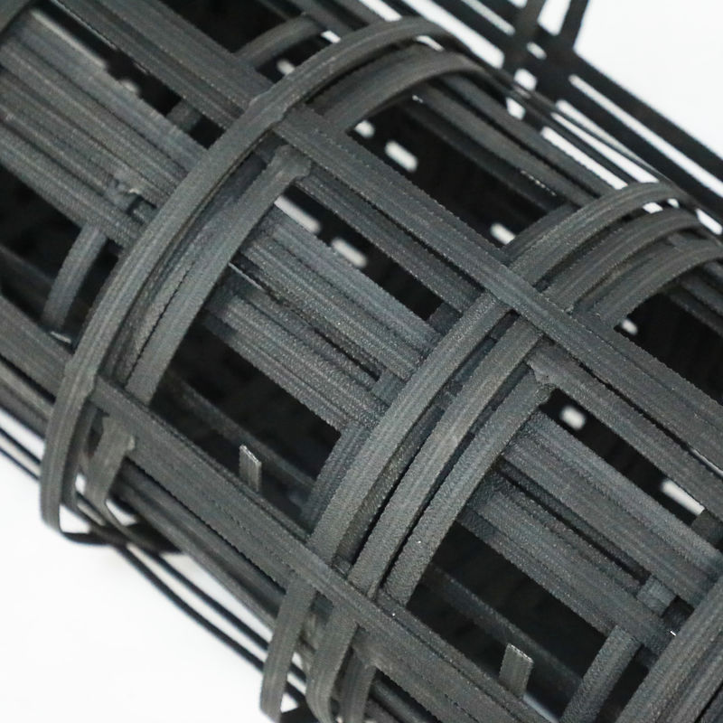 Geogrid in acciaio e plastica da 80kn con resistenza agli acidi e alle alcaline per la protezione dei pendii