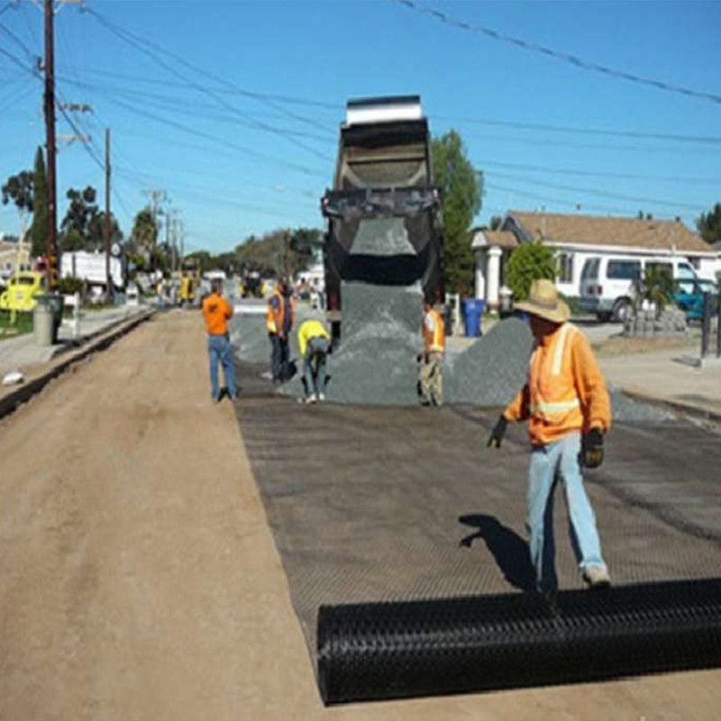 Retardante del fuoco PP Biassiale Geogrid per miniere di carbone Anti-infiammazione / PP Biassiale Plastico Estruso Geogrid per Stabilizzatori del Suolo