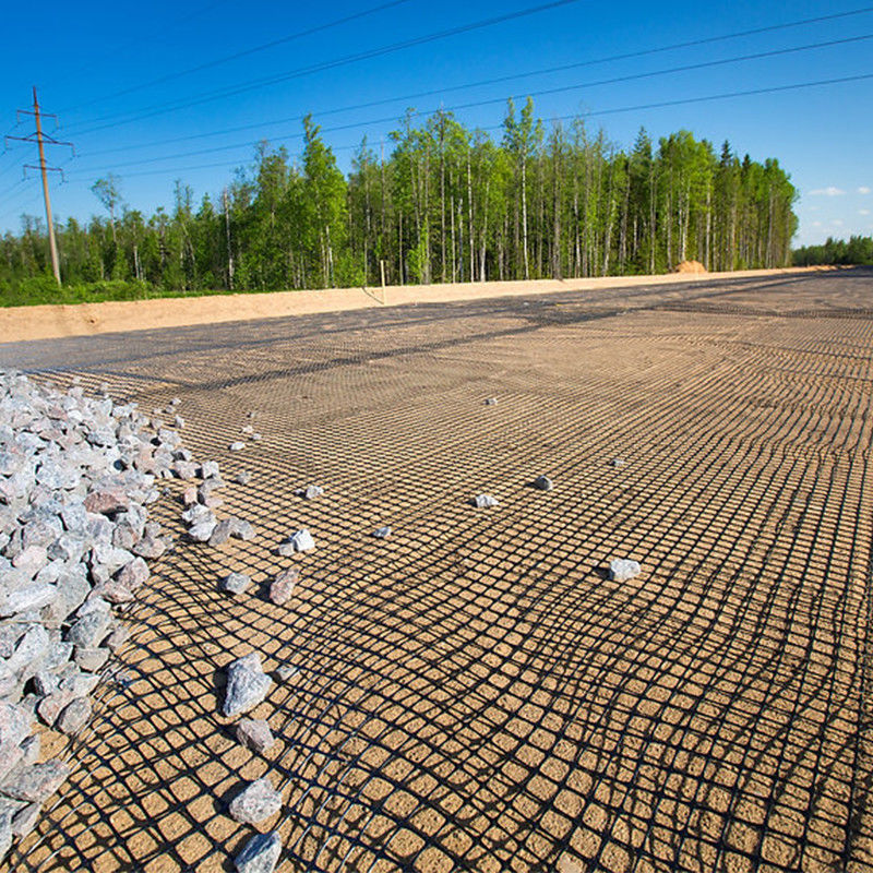 Retardante del fuoco PP Biassiale Geogrid per miniere di carbone Anti-infiammazione / PP Biassiale Plastico Estruso Geogrid per Stabilizzatori del Suolo