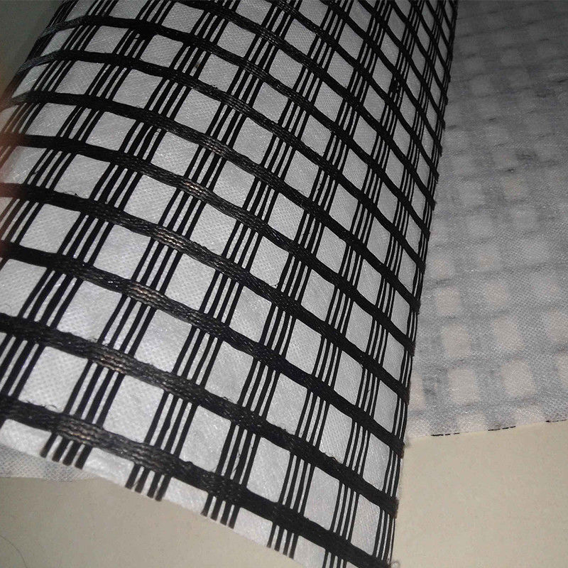 Geogrid biassiale composito in fibra di vetro con geotessile non tessuto per rinforzo del suolo/materiale da costruzione stradale Geocompos