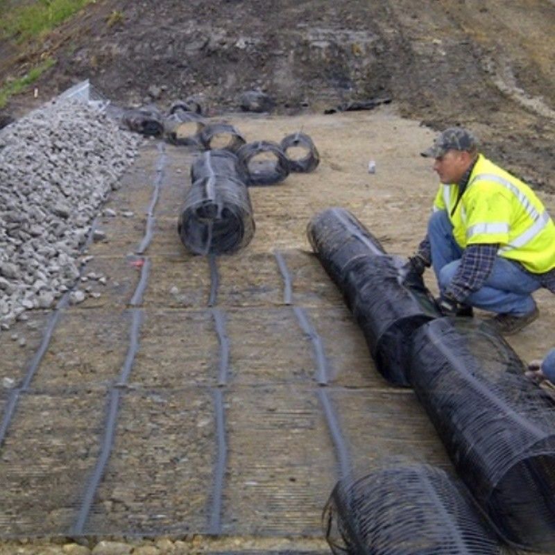 Griglia geologica Griglia di terra di plastica uniaxiale Poliester Griglia geologica uniaxiale Griglia di ghiaia Griglia di terra per il seminterrato del vialetto