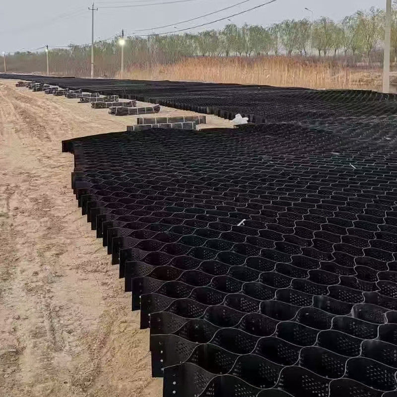 Sistema di confinamento ad alta densità cellulare con texture Honeycomb Geocell HDPE per strada Fondazione Protezione del pendio Parcheggio Parcheggio Parcheggio Parete di sostegno
