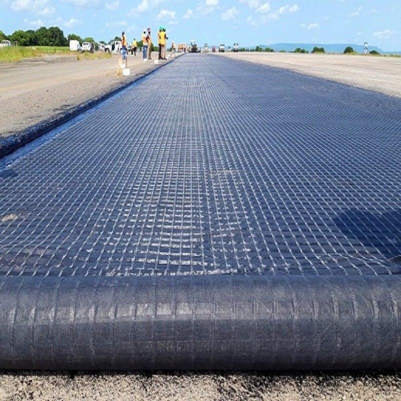 Geogrid in fibra di vetro per ingegneria civile Dimensione della maglia mm 12,5 * 12,5 mm