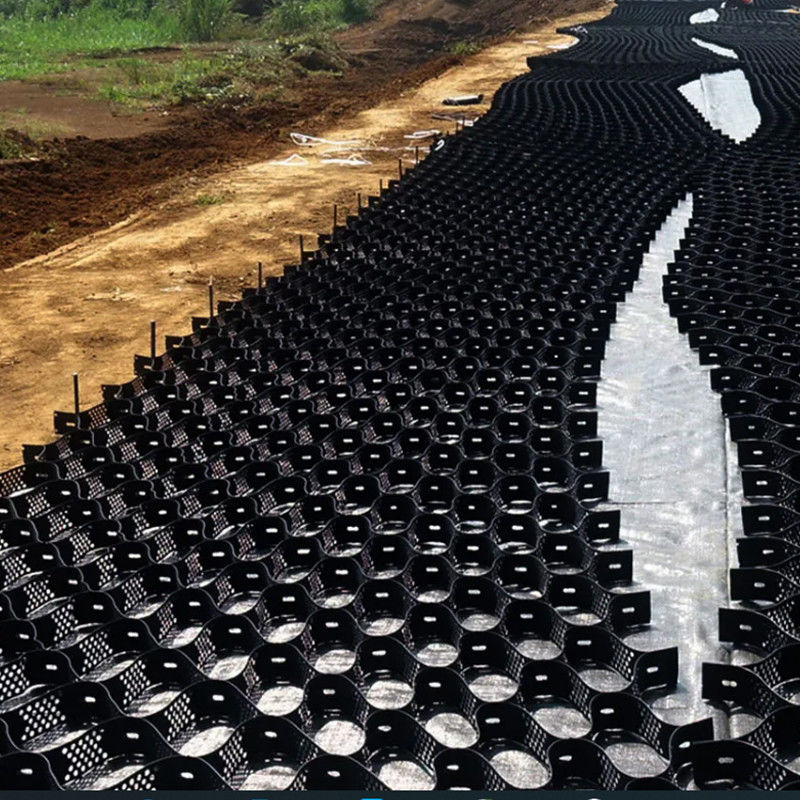 Sistema cellulare di rinforzo del suolo Geocella sistema di griglia di sepoltura Geocella HDPE / PP per il letto stradale