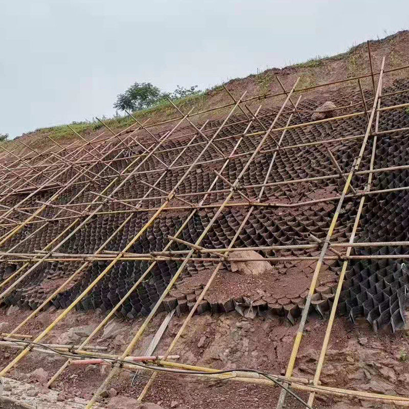 Sistema cellulare di rinforzo del suolo Geocella sistema di griglia di sepoltura Geocella HDPE / PP per il letto stradale