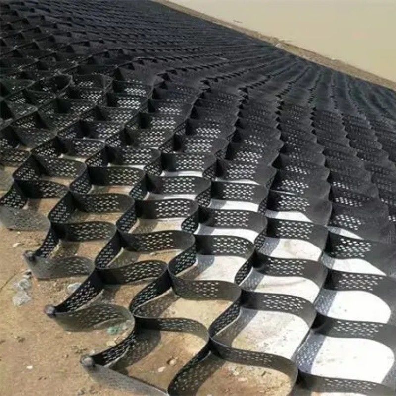 250mm 75mm 100mm 150mm Geocell Hdpe Alta texture HDPE Griglia di ghiaia in ciotola di miele Geocell di plastica Prezzo di fabbrica diretto