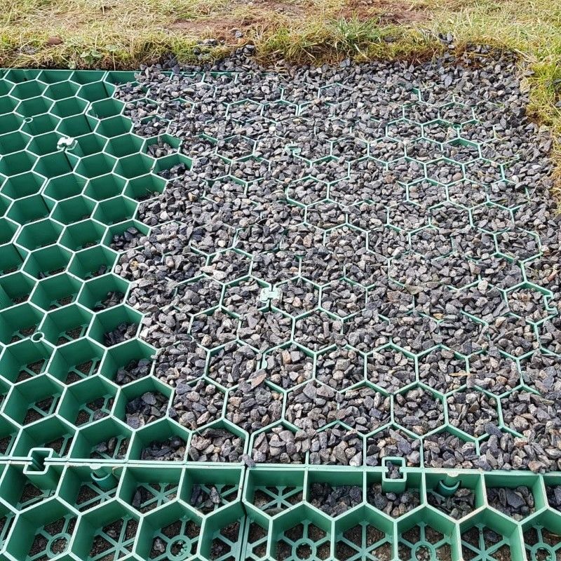 Pavimentatore di erba tappeto di plastica griglia di erba prato ghiaia pavimentazione griglia di strada griglia per ghiaia griglia di erba