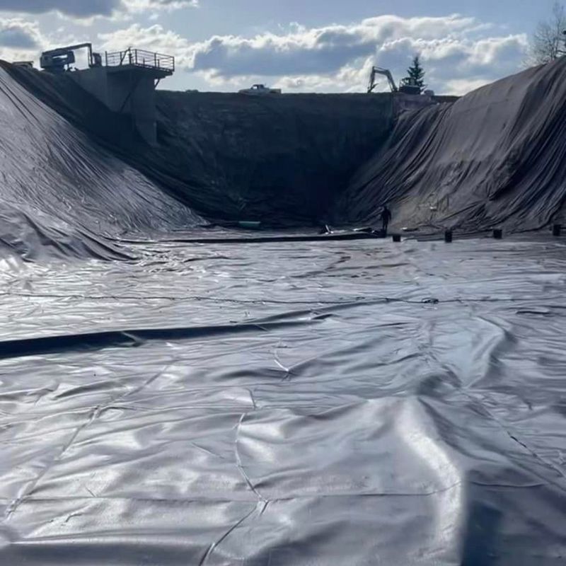 HDPE High Definition Polyethylene Liner Stile di progettazione industriale per piscine di allevamenti di pesci e gamberetti Balck impermeabile