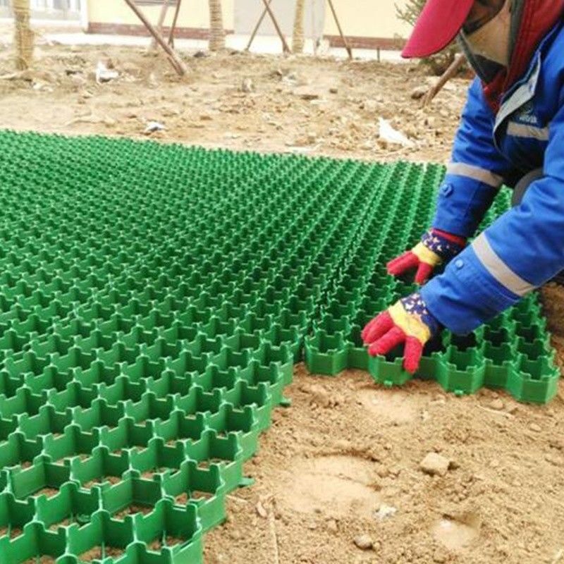 Produttore di griglie di erba HDPE Griglie di plastica da pavimentazione di ghiaia Griglie di erba per via strada e parcheggio Verde Nero Colore