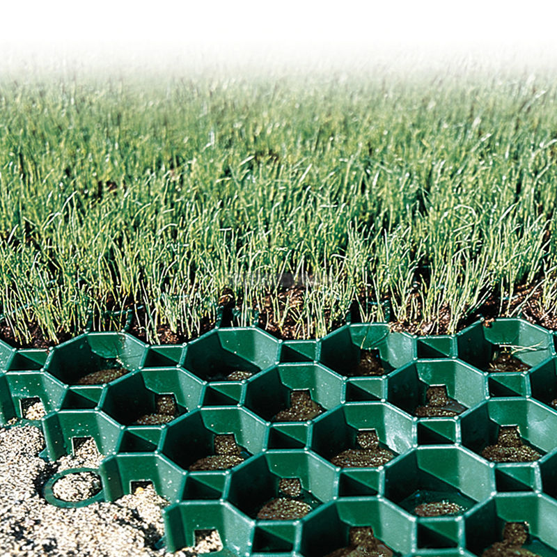 Pavimenti in HDPE Griglia di erba Poliestere Geogrid Plastico per parcheggio Uscita di fuoco Ingrosso Paesaggio Terreno Geocelle Ghiaia Paddock Griglia