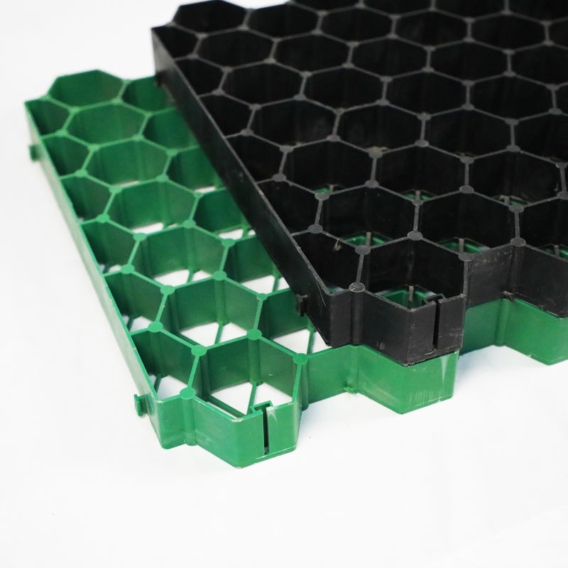 Griglia di plastica di plastica per parcheggio Fuoco uscita HDPE Pavimenti Geogrid per il paesaggio Terreno Geocelle Ghiaia Paddock Griglia