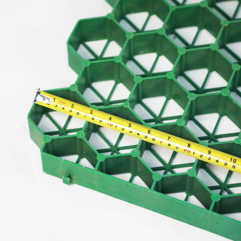 Griglia di plastica di plastica per parcheggio Fuoco uscita HDPE Pavimenti Geogrid per il paesaggio Terreno Geocelle Ghiaia Paddock Griglia