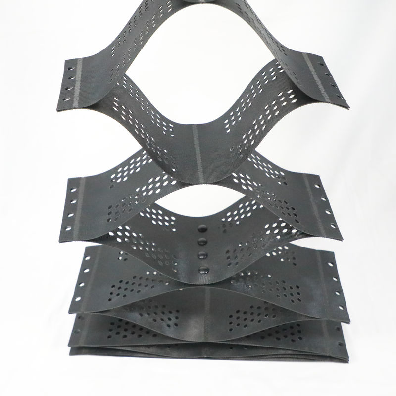 Geocell in HDPE in plastica con griglia pavimentata in nero Geocell in HDPE per rinforzo di seminterrato morbido Geocell stabilizzatore di ghiaia a basso costo Geocell nella costruzione stradale