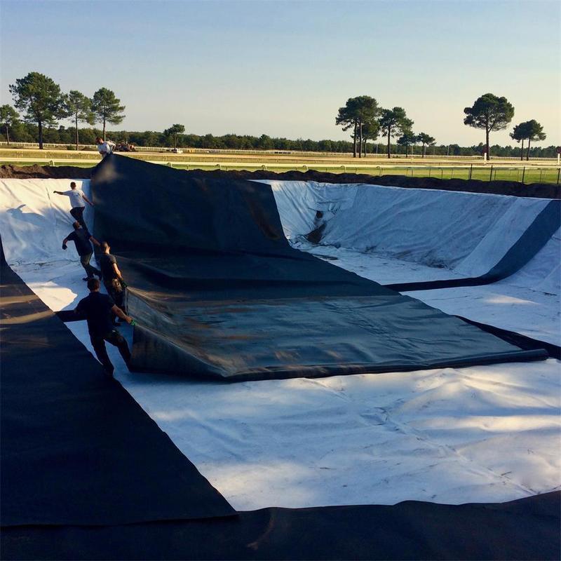 Stile industriale 1mm Geomembrana Pond Liner HDPE Plastic Liner Geomembrana Pond Liner Per Pesci Pond Fatto PVC LDPE LLDPE PP Materiali per discarica