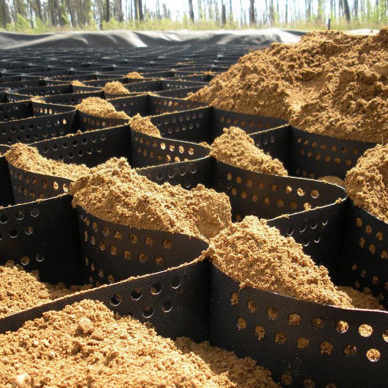 Sistema di griglia di ghiaia a geocelle HDPE per viabilità, stabilizzazione del terreno, protezione dei pendii e rinforzo delle pareti di sostegno