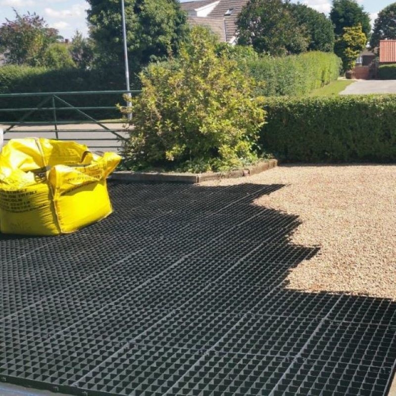 Griglia di erba di plastica Parcheggio pavimentazione Griglia di ghiaia per prodotti commerciali di verde paesaggio Golf Lane Garden Path Design