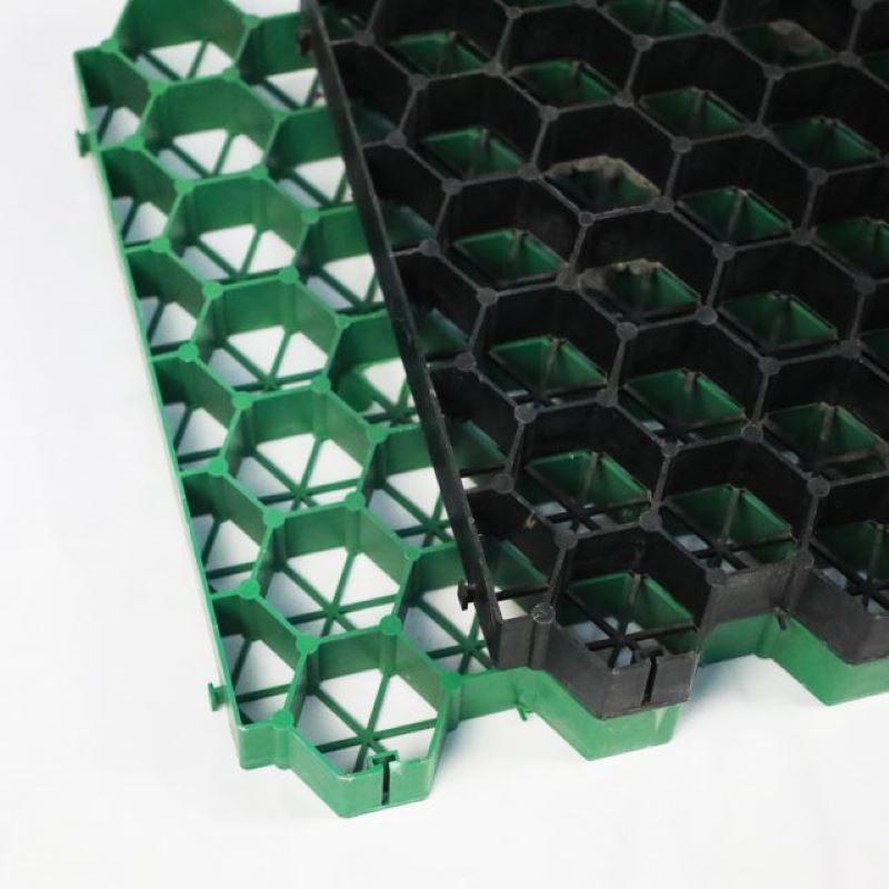 Griglia di erba di plastica Parcheggio pavimentazione Griglia di ghiaia per prodotti commerciali di verde paesaggio Golf Lane Garden Path Design