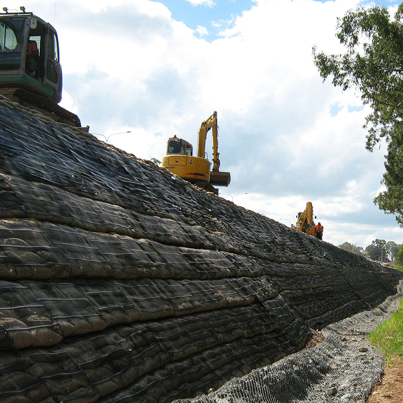 Rafforzamento Biassiale Plastica PP PE Uniaxial Composito Esteso HDPE Geogrid Stradale Costruzione Ferroviaria