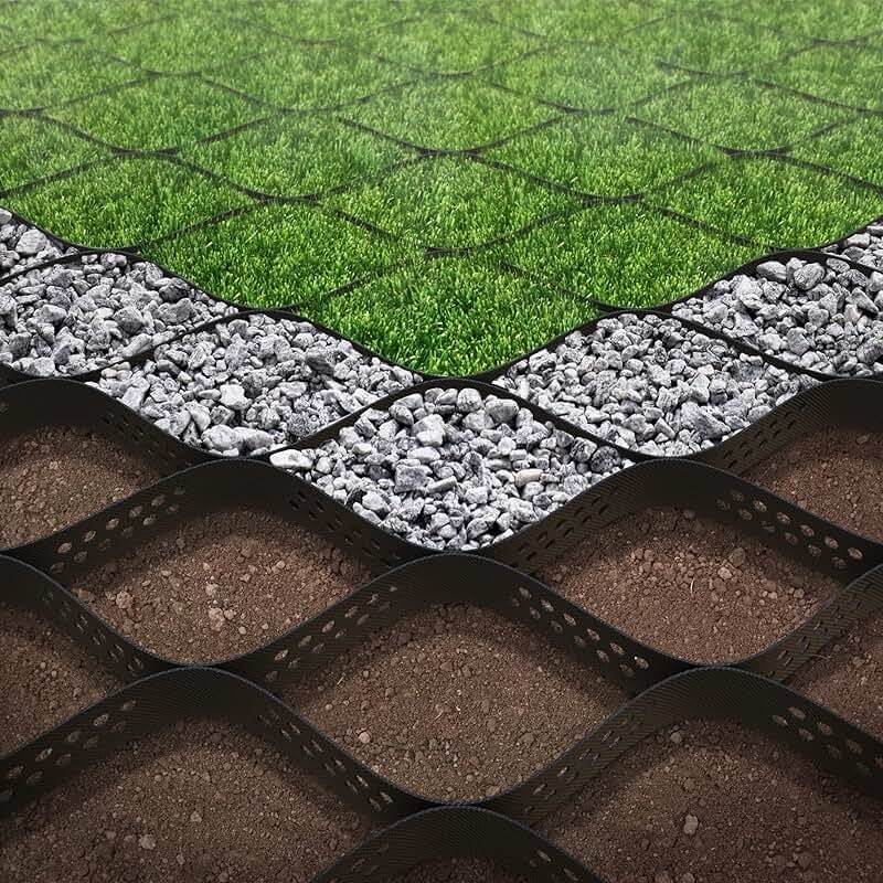 Geogriglie in HDPE durevoli Superficie liscia Geogriglia in HDPE per vialetti Controllo dell'erosione per pendii Supporto per muri di contenimento