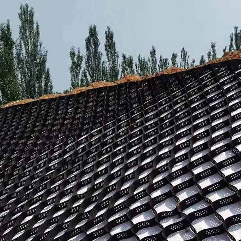 Geogriglia stradale standard ASTM in plastica a nido d'ape HDPE per ghiaia per rinforzo di muri di contenimento, protezione di pendii, vialetti, controllo dell'erosione
