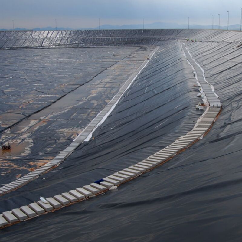 0.75mm Geomembrana industriale in HDPE per allevamenti ittici